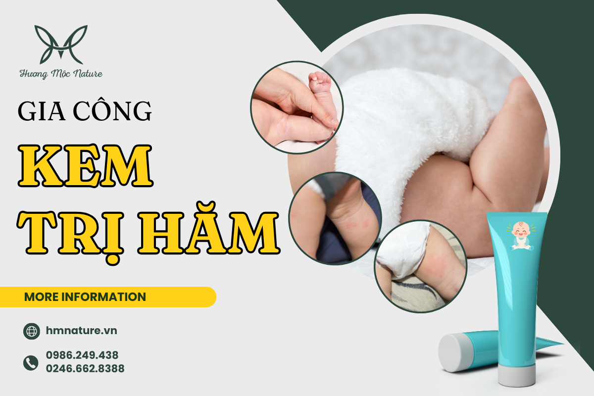 GIA CÔNG KEM BÔI DA CHỐNG HĂM CHO BÉ TRỌN GÓI TẠI HƯƠNG MỘC NATURE